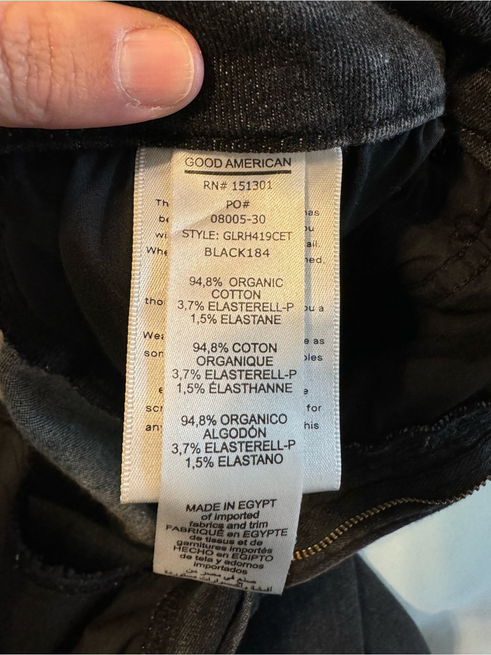 Good American Good Legs Black High-Rise Skinny Jeans - Picture 4 of 5